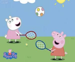 пазл Peppa Свинья игры в теннис